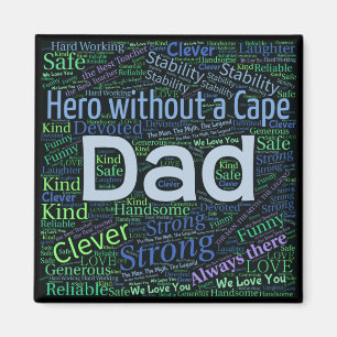 Aimant Papa Word Art