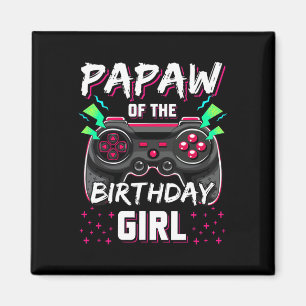 Aimant Papaw De La Fille De L'anniversaire Jeu Vidéo Anni