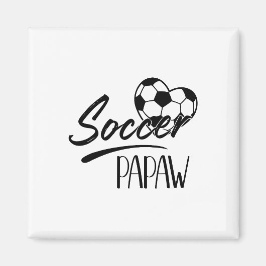 Aimant Papaw Foot de Famille Équipe de Chocœur Équipe de (Devant)