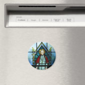 Aimant Pape Saint Pie X Vitrail Art (In Situ (Lave-vaisselle))