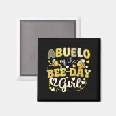 Aimant Papi de la fille de l'anniversaire de l'abeille dr (Recto/Verso)