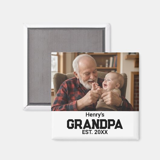 Aimant Papi Moderne Établissement Ét. Nom Année Photo (Recto/Verso)