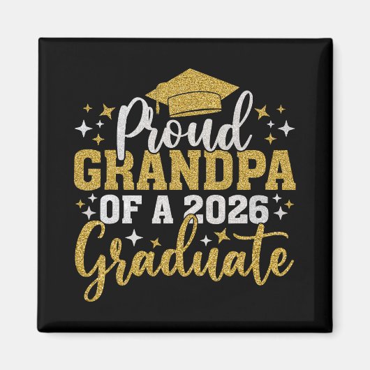 Aimant Papi Senior 2026 Fier Papi D'un Diplômé 2026 (Devant)