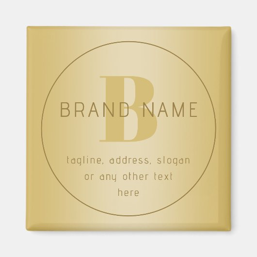 Aimant Papier à lettres minimal moderne stylisé or (Devant)