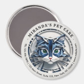 Aimant Papier de chat Origami Soins aux animaux Grooming  (Recto/Verso)