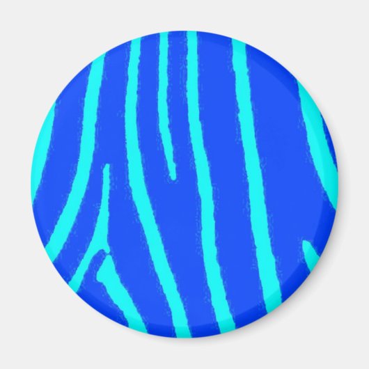 Aimant Papier d'impression bleu zèbre (Devant)