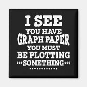 Aimant Papier Graphique Plotting Quelque Chose Pun Enseig (Devant)
