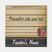 Aimant Papier-journal Vintage de l'enseignant (Devant)