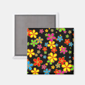 Aimant Papier peint à fleurs rétro (Recto/Verso)