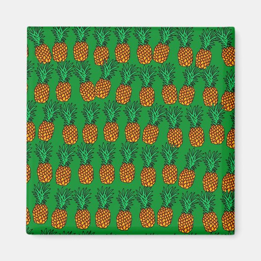 Aimant Papier peint ananas (Devant)