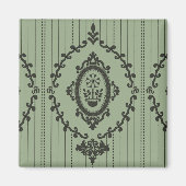 Aimant Papier peint baroque en vert (Devant)