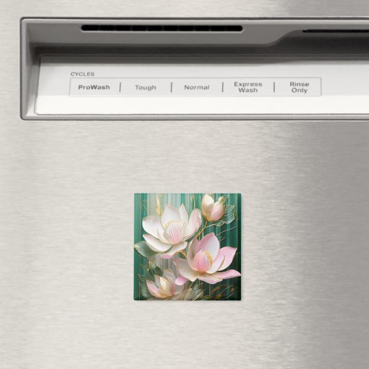 Aimant Papier peint en fleurs japonais Magnolia Art (In Situ (Lave-vaisselle))