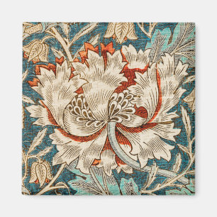 Aimant Papier peint floral Morris Teal Blue Honeysuckle