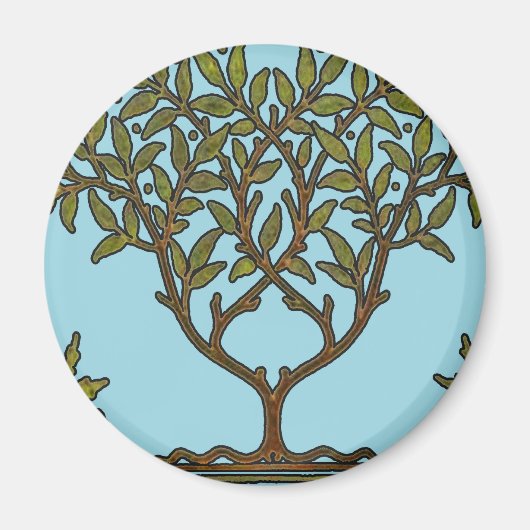 Aimant Papier peint frise d'arbre de William Morris (Devant)