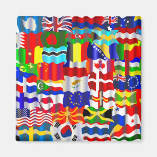 Aimant Papier peint onduleux de drapeau