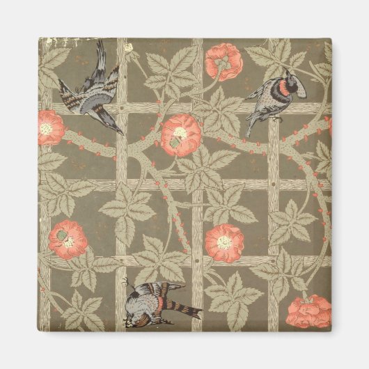 Aimant Papier peint Trellis avec fond vert bouteille (Devant)