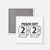 Aimant Papier toilette Peace Out 2020 Funny Pandemic Bye (Recto/Verso)