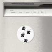 Aimant Papier vieil imprimé noir Pointes d'ours (In Situ (Lave-vaisselle))