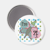 Aimant Papillon 4e anniversaire Tshirts et cadeaux (Recto/Verso)