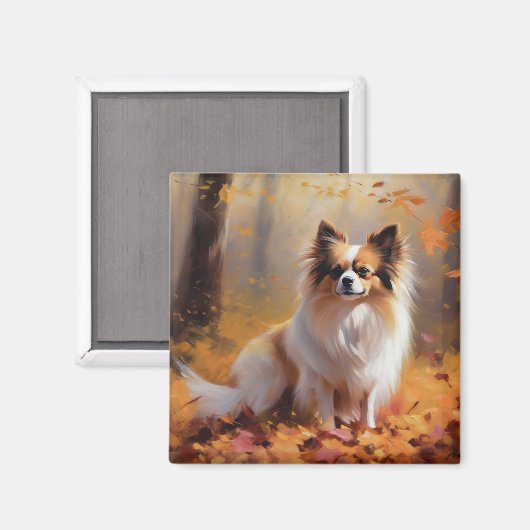 Aimant Papillon à l'automne Feuilles automne Inspiration (Recto/Verso)