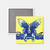 Aimant Papillon à ondes (Recto/Verso)