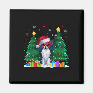 Aimant Papillon Amoureux de les chiens Santa Hat Ugly Chr