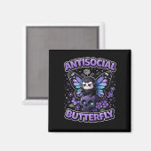 Aimant Papillon Antisocial (Recto/Verso)