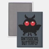 Aimant Papillon Antisocial Mothman Cryptide (Recto/Verso)