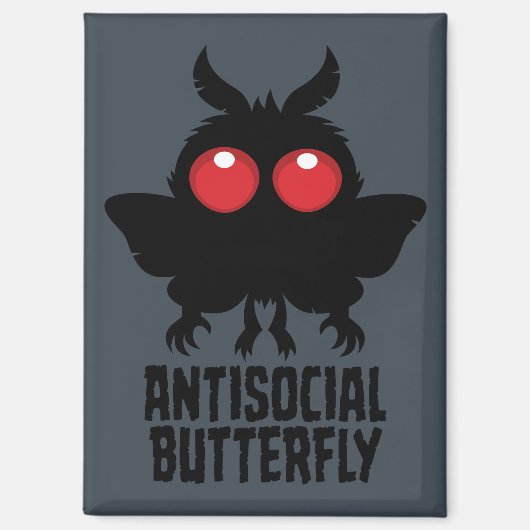 Aimant Papillon Antisocial Mothman Cryptide (Recto)