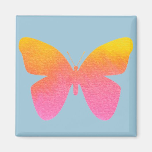 Aimant papillon aquarelle (Devant)