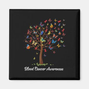 Aimant Papillon Arbre Beau Rouge Ruban Cancer du Sang A