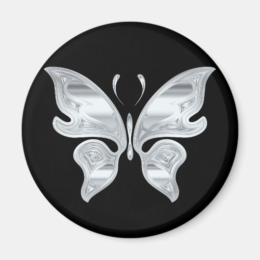 Aimant Papillon argenté (Devant)