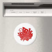 Aimant Papillon asiatique Japonais Conception Kamon (In Situ (Lave-vaisselle))