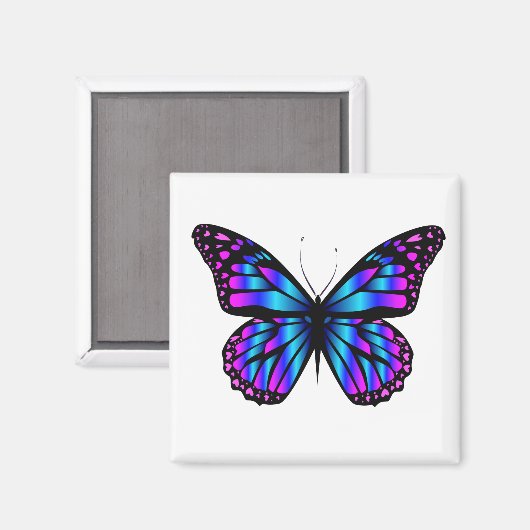 Aimant papillon aux couleurs vives (Recto/Verso)