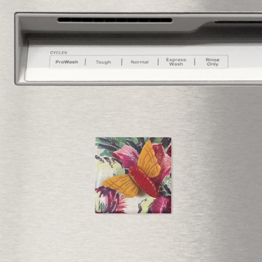 Aimant Papillon Bakelite sur tissu (In Situ (Lave-vaisselle))