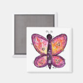 Aimant Papillon blanc (Recto/Verso)