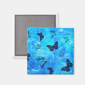 Aimant Papillon bleu (Recto/Verso)