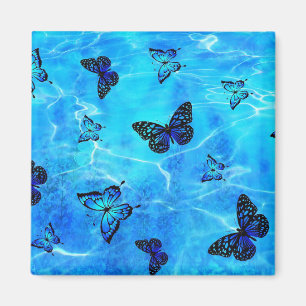 Aimant Papillon bleu