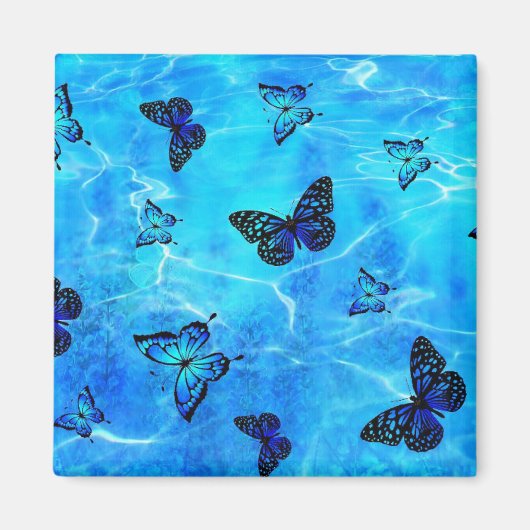 Aimant Papillon bleu (Devant)