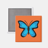 Aimant Papillon Bleu (Recto/Verso)