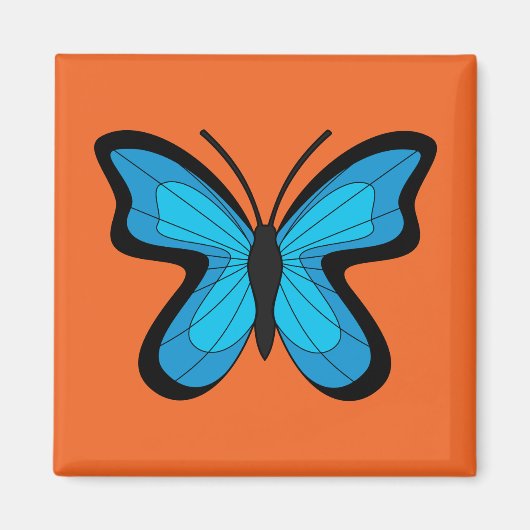 Aimant Papillon Bleu (Devant)