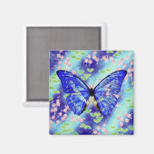 Aimant Papillon bleu (Recto/Verso)