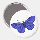 Aimant Papillon bleu (Recto/Verso)