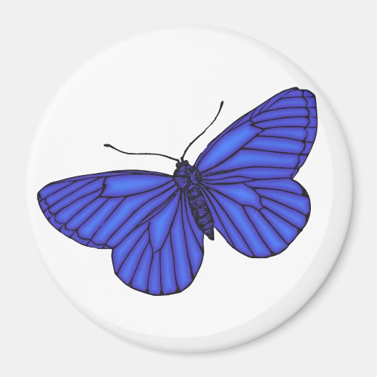 Aimant Papillon bleu (Devant)