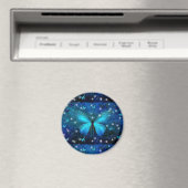 Aimant Papillon bleu élégant (In Situ (Lave-vaisselle))