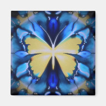 Papillon bleu et jaune