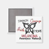 Aimant Papillon celtique mélanome 3 (Recto/Verso)