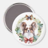 Aimant Papillon Christmas Wreath Festive Pup (Recto/Verso)
