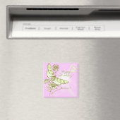 Aimant Papillon Citron Vert Rose (In Situ (Lave-vaisselle))