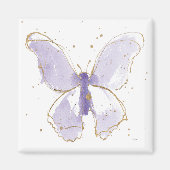 Aimant Papillon d'aquarelle Lavender (Devant)